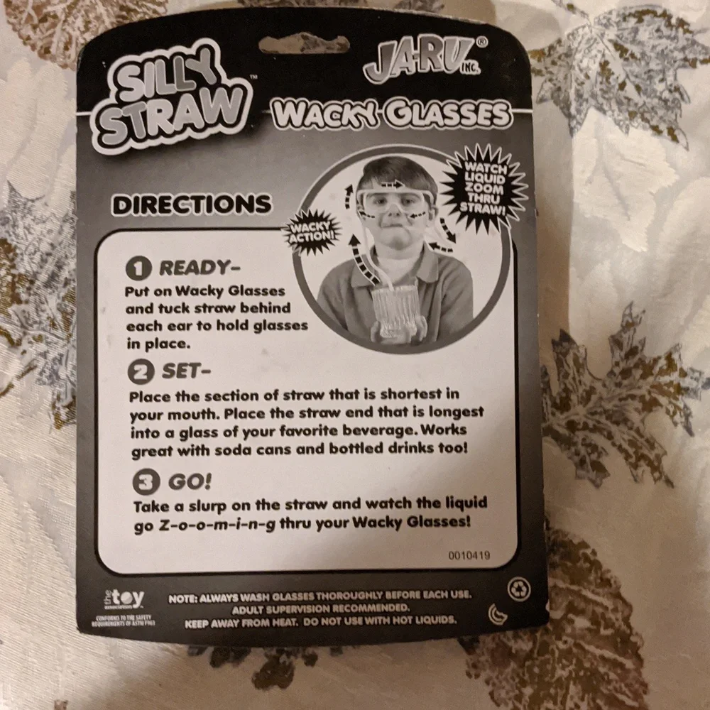 Ja -Ru Wacky Glasses Silly Straws Vintage New Old Stock Mint Unopened Novelty